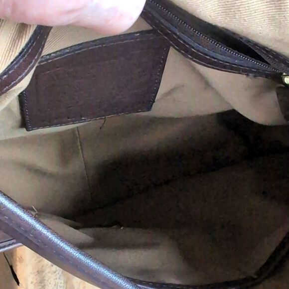 VINTAGE Perfection-Coach Legacy Crescent Flap Saddlebag Crossbody 9718 DkBrown - Picture 13 of 17